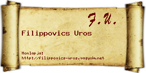 Filippovics Uros névjegykártya